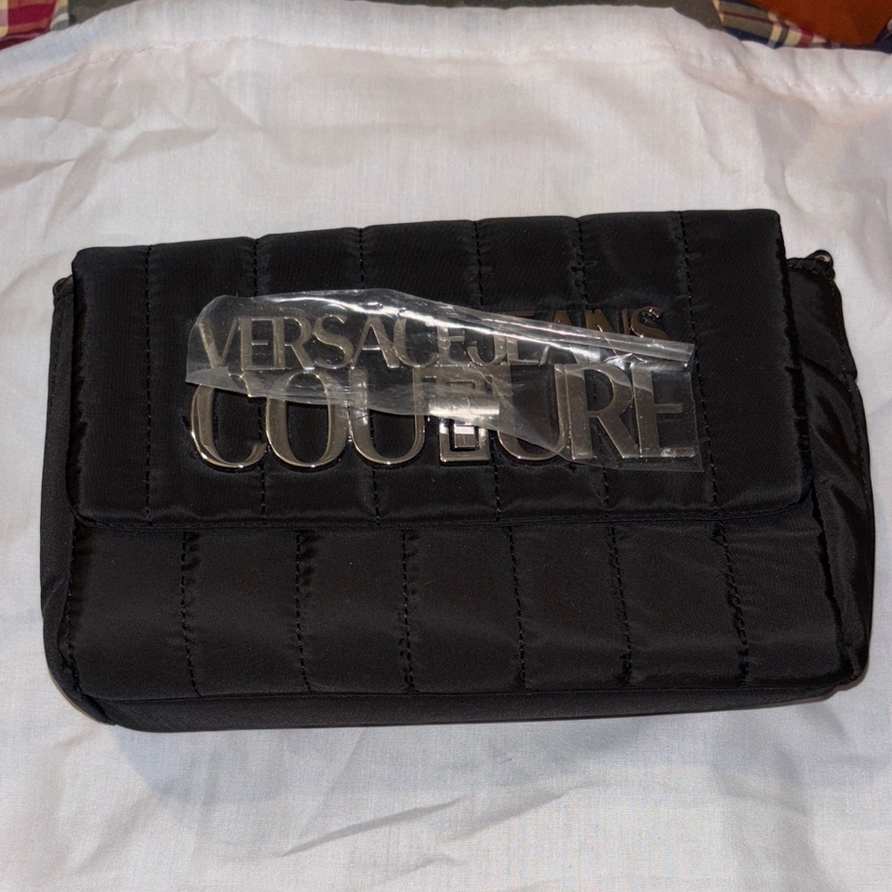 Versace Jeans Collection Black Quilted Clutch